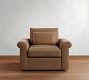 Westwood Roll Arm Deep Seat Leather Swivel Chair