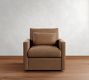Westwood Slim Arm Deep Seat Leather Swivel Chair