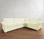 PB Comfort Modern Roll Arm 3-Piece Wedge Sectional (117")