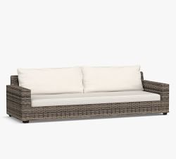 Torrey Wicker Square Arm Grand Outdoor Sofa (110")