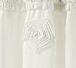 LoveShackFancy Embellished Rosette Curtain