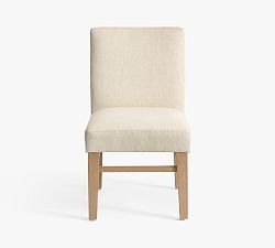 Classic Upholstered Dining Chair with Stretcher