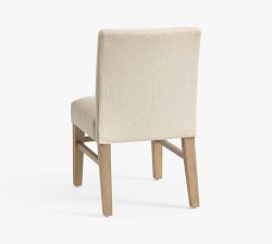 Classic Upholstered Dining Chair with Stretcher