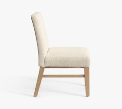 Classic Upholstered Dining Chair with Stretcher