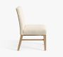 Classic Upholstered Dining Chair with Stretcher