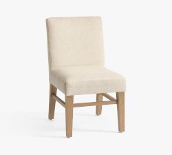 Classic Upholstered Dining Chair with Stretcher