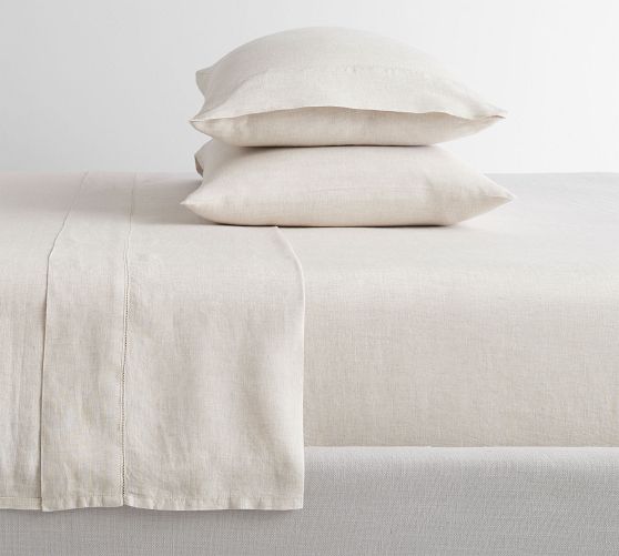 Belgian Flax Linen Hemstitch Sheet Set