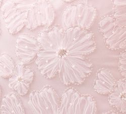 Glinda Beading Floral Decorative Pillow Cover