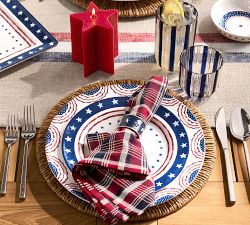 Madras Americana Cotton/Linen Napkins - Set of 4