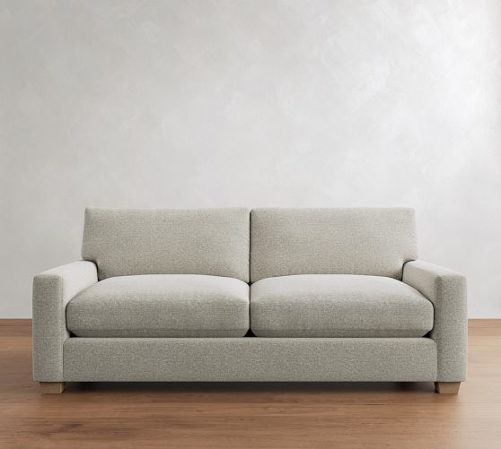 PB Comfort Modern Square Arm Sofa (62"-118") by Pottery Barn