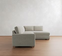 PB Comfort Modern Square Arm Return Bumper Sectional (121")