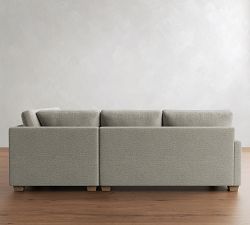 PB Comfort Modern Square Arm 3-Piece Bumper Sectional (106")