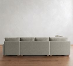 PB Comfort Modern Square Arm L-Shaped Chaise Sectional (134")