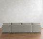 PB Comfort Modern Square Arm Double Chaise Sectional (129&amp;quot-164")