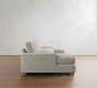 PB Comfort Modern Square Arm Double Chaise Sectional (129&amp;quot-164")