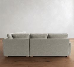 PB Comfort Modern Square Arm 3-Piece L-Shaped Sectional (106")