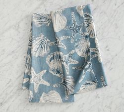 Shell &amp; Starfish Organic Cotton Tea Towels  - Set of 2