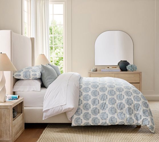 Shell Motif Percale Comforter by Pottery Barn