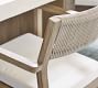Indio Coastal Mahogany &amp; Rope Stackable Outdoor Dining Side &amp; Armchair