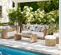 Huntington Wicker Rectangular Waterfall Outdoor Coffee Table (49")