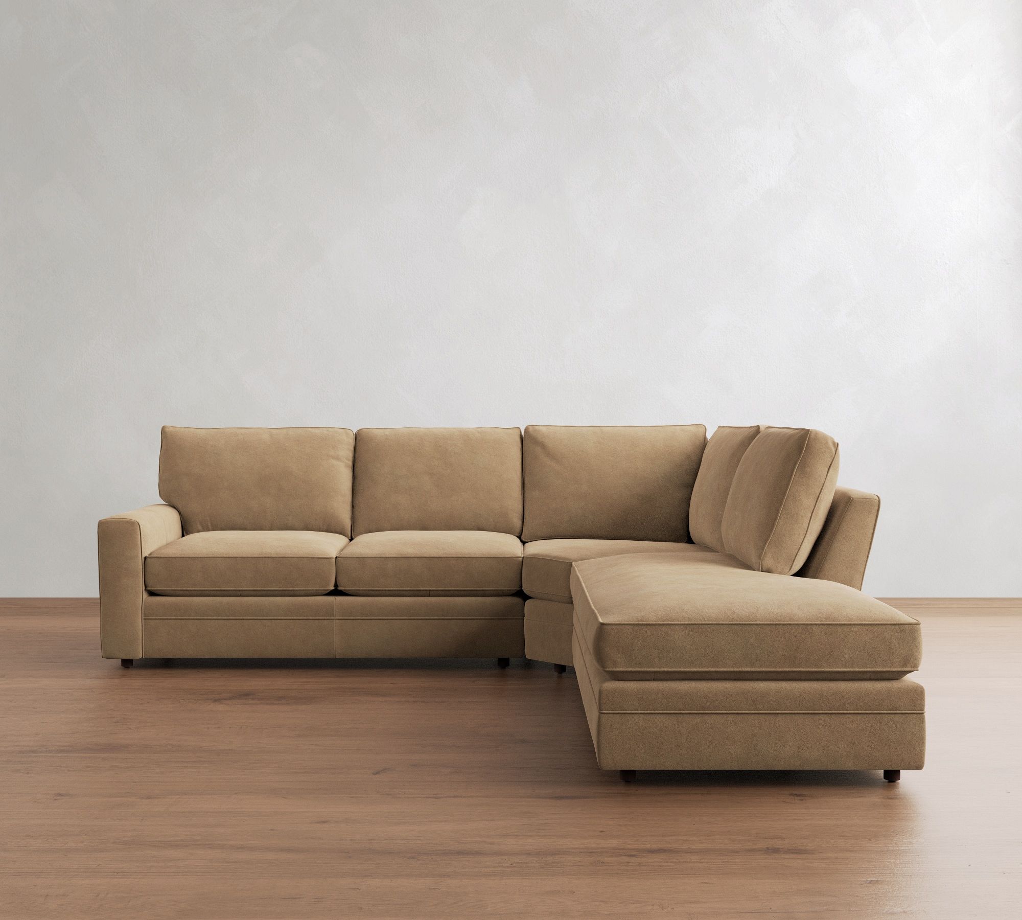 Pearce Square Arm Leather 3-Piece Bumper Sectional (120") - thumbnail 8