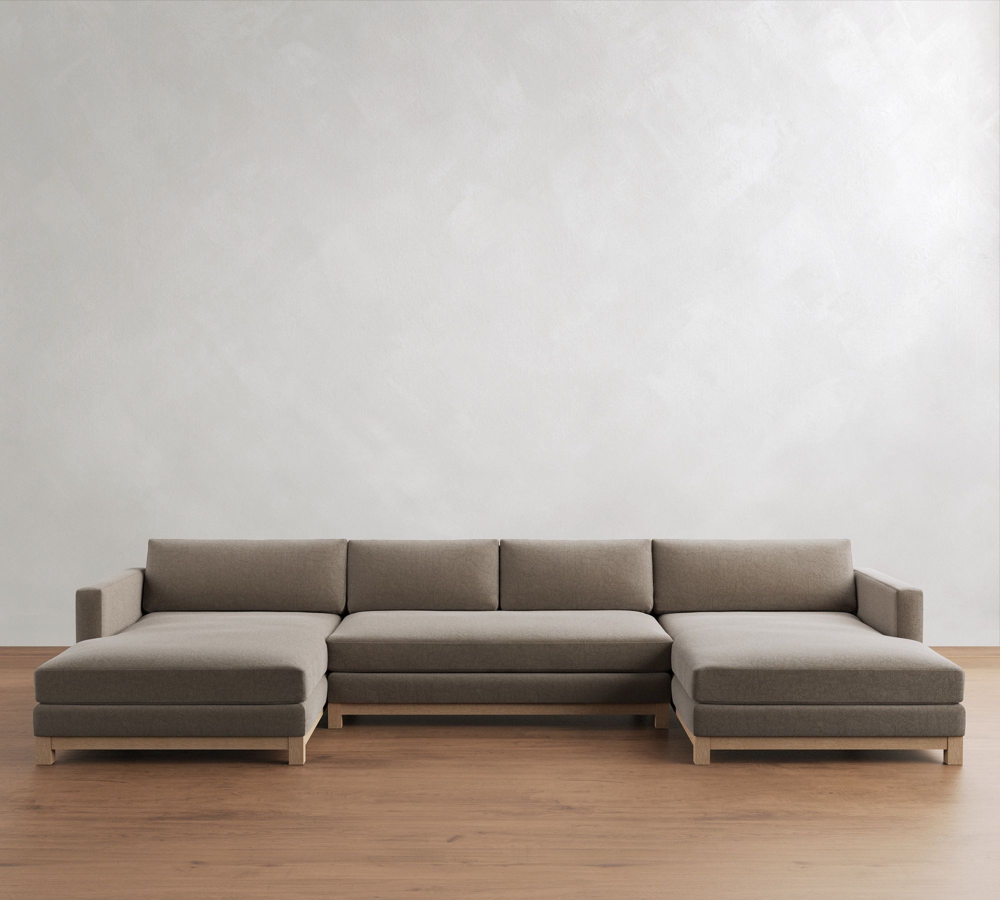 Jake Seadrift Wood Base Double Chaise Sectional (143"–163") - thumbnail 5