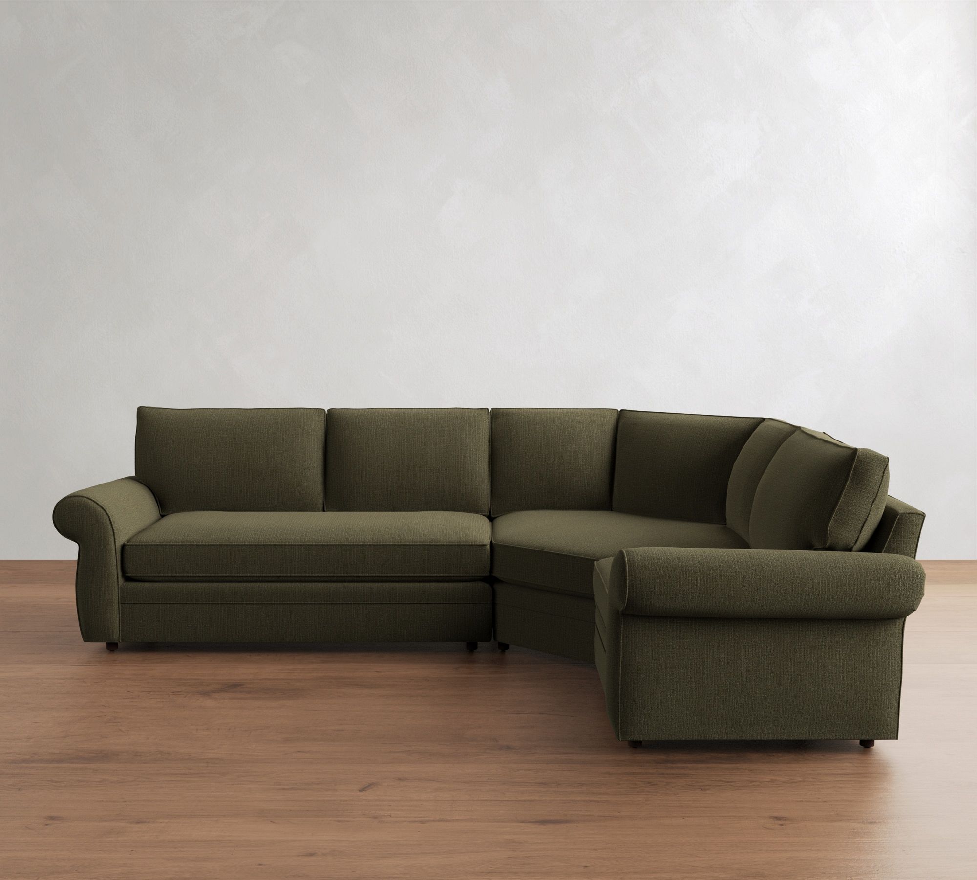 Pearce Roll Arm 3-Piece Wedge Sectional (122"–130") - thumbnail 4