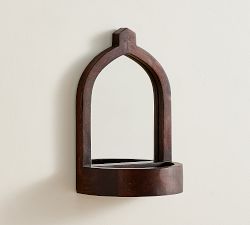 Carved Wood Wall Sconce 