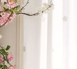 LoveShackFancy Embellished Rosette Curtain