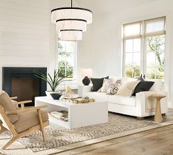 PB Comfort Modern Square Arm Deep Seat Sofa (62"&ndash;118")