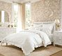 Scalloped Embroidered Percale Duvet Cover