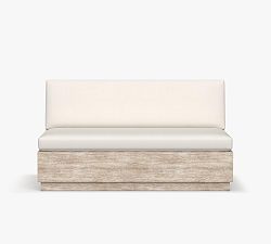 Indio Eucalyptus Modern Platform Outdoor Loveseat (57")