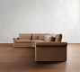 Westwood Roll Arm Deep Seat Leather 4-Piece Curved Wedge Sectional