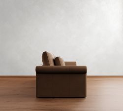 Westwood Roll Arm Deep Seat Leather Sofa (77"&ndash;102")