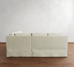 York Square Arm Slipcovered 3-Piece Sectional (92")