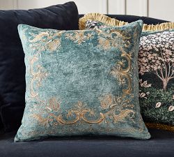 Elphaba Gold Embroidered Decorative Pillow Cover