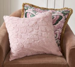 Glinda Beading Floral Decorative Pillow Cover