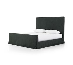 Cecile Slipcovered Platform Bed