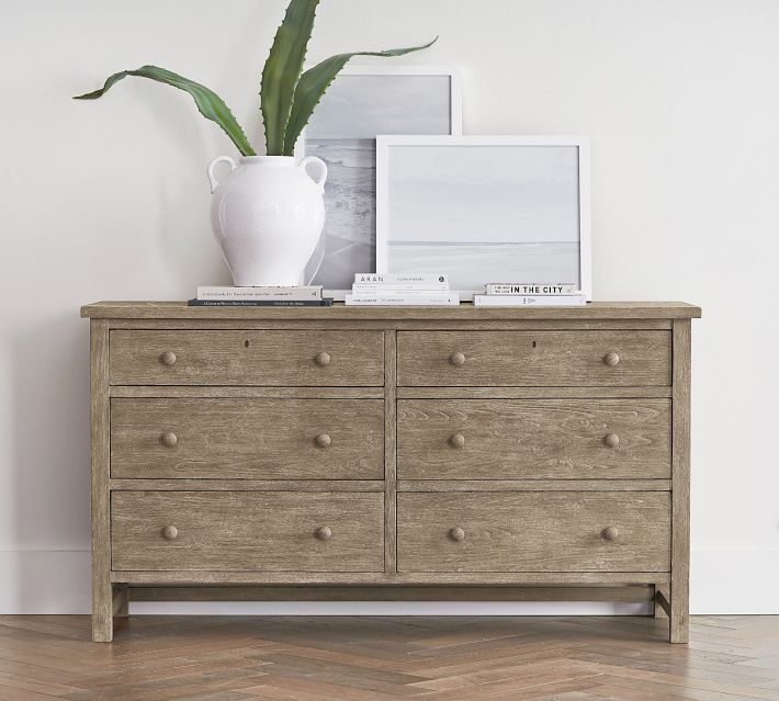 grey farmhouse dresser Modern Farmhouse 3-Drawer Dresser – Max and Lily main image 0