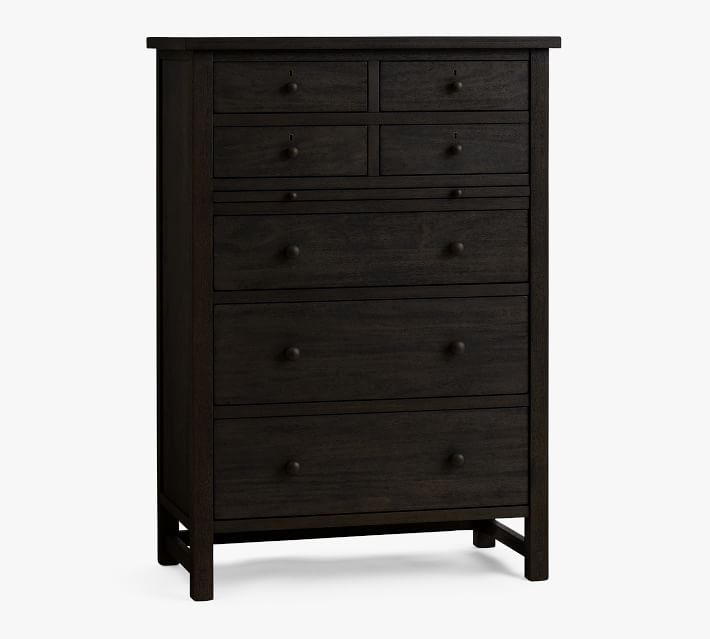 Farmhouse 7-Drawer Tall Dresser, Charcoal | Pottery Barn