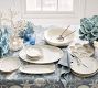 Coastal Embossed Stoneware Appetizer Plates - Set of 4