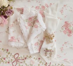 LoveShackFancy Embroidered Bow Napkins - Set of 4