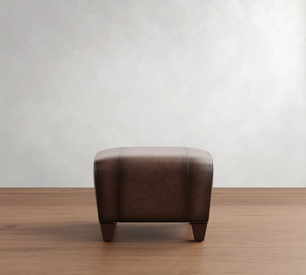 Manhattan Leather Ottoman by Pottery Barn