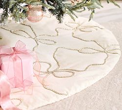 LoveShackFancy Rhinestone Bow Tree Skirt
