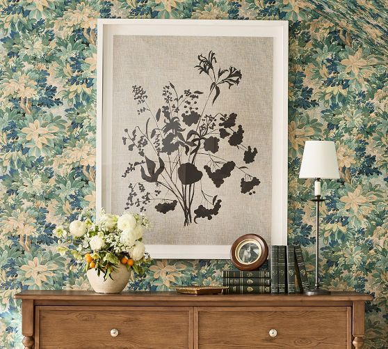 Floral Bouquet on Taupe Framed Print