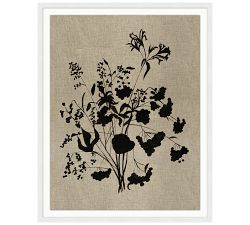 Floral Bouquet on Taupe Framed Print