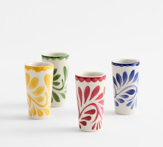 Puebla Porcelain Shot Glasses - Set of 4