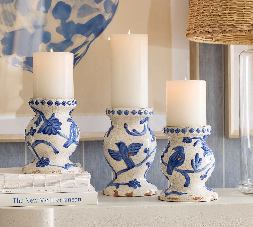 Montrose Ceramic Candle Holder by Pottery Barn