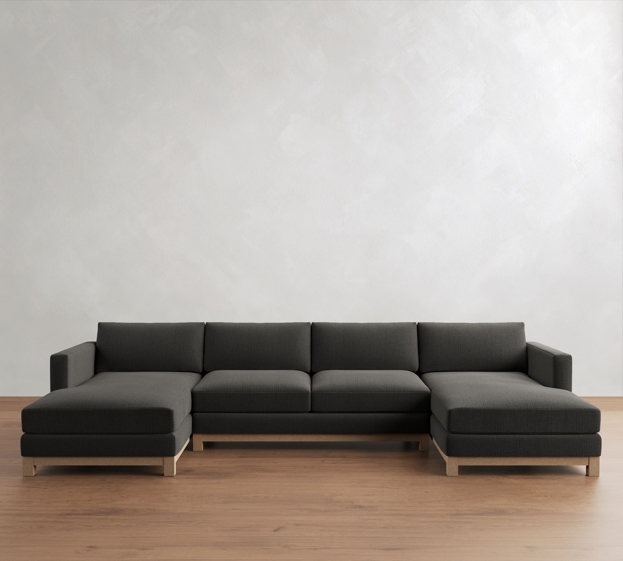 Jake Seadrift Wood Base Double Chaise Sectional (143"–163") - thumbnail 9