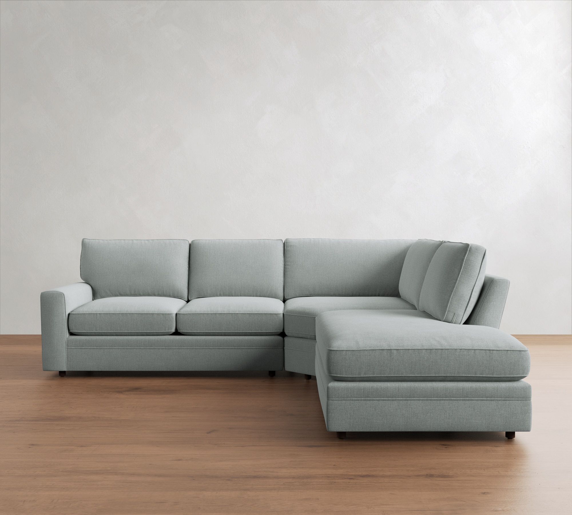 Pearce Square Arm Deep Seat 3-Piece Bumper Sectional (123")